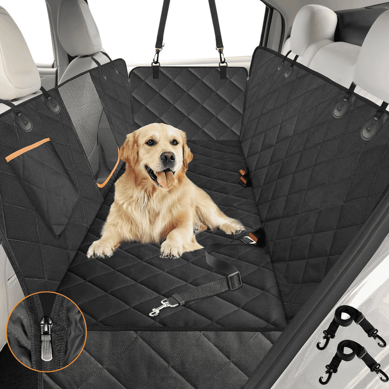 Waterproof Dog Car Seat Cover – Hammock with Mesh Window & Anti-Slip Design