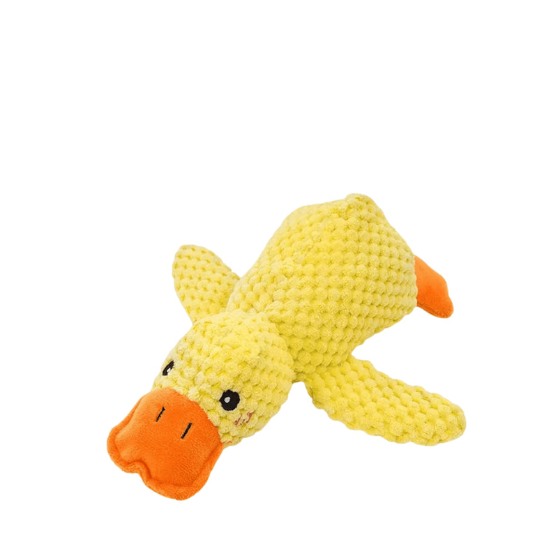 Pet Plush Toy – Dog Calming Duck Squeaky Chew Toy for Puppies & Teeth Cleaning