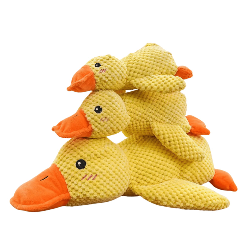 Pet Plush Toy – Dog Calming Duck Squeaky Chew Toy for Puppies & Teeth Cleaning