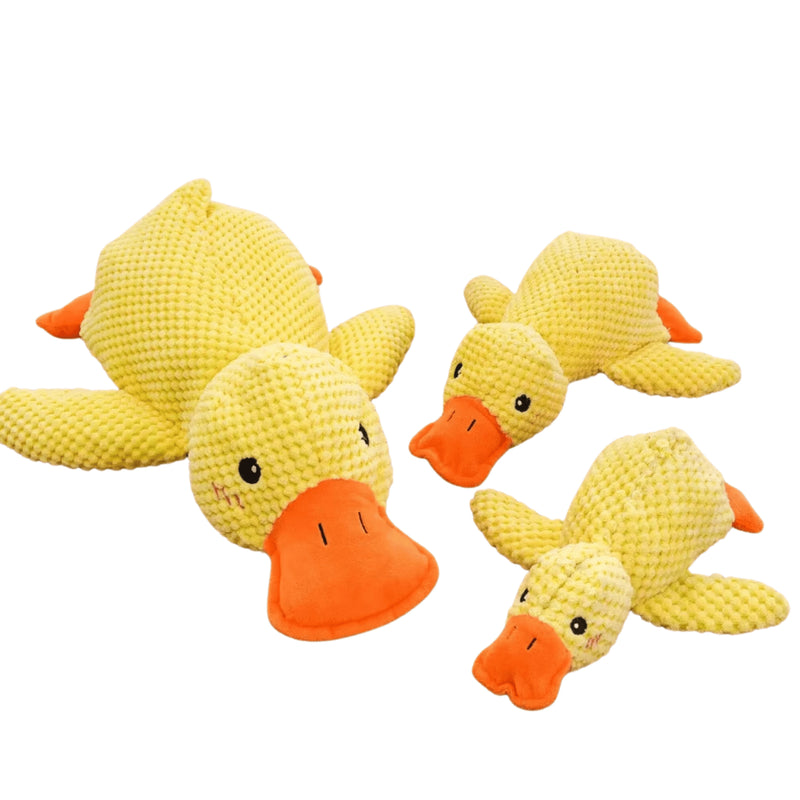 Pet Plush Toy – Dog Calming Duck Squeaky Chew Toy for Puppies & Teeth Cleaning